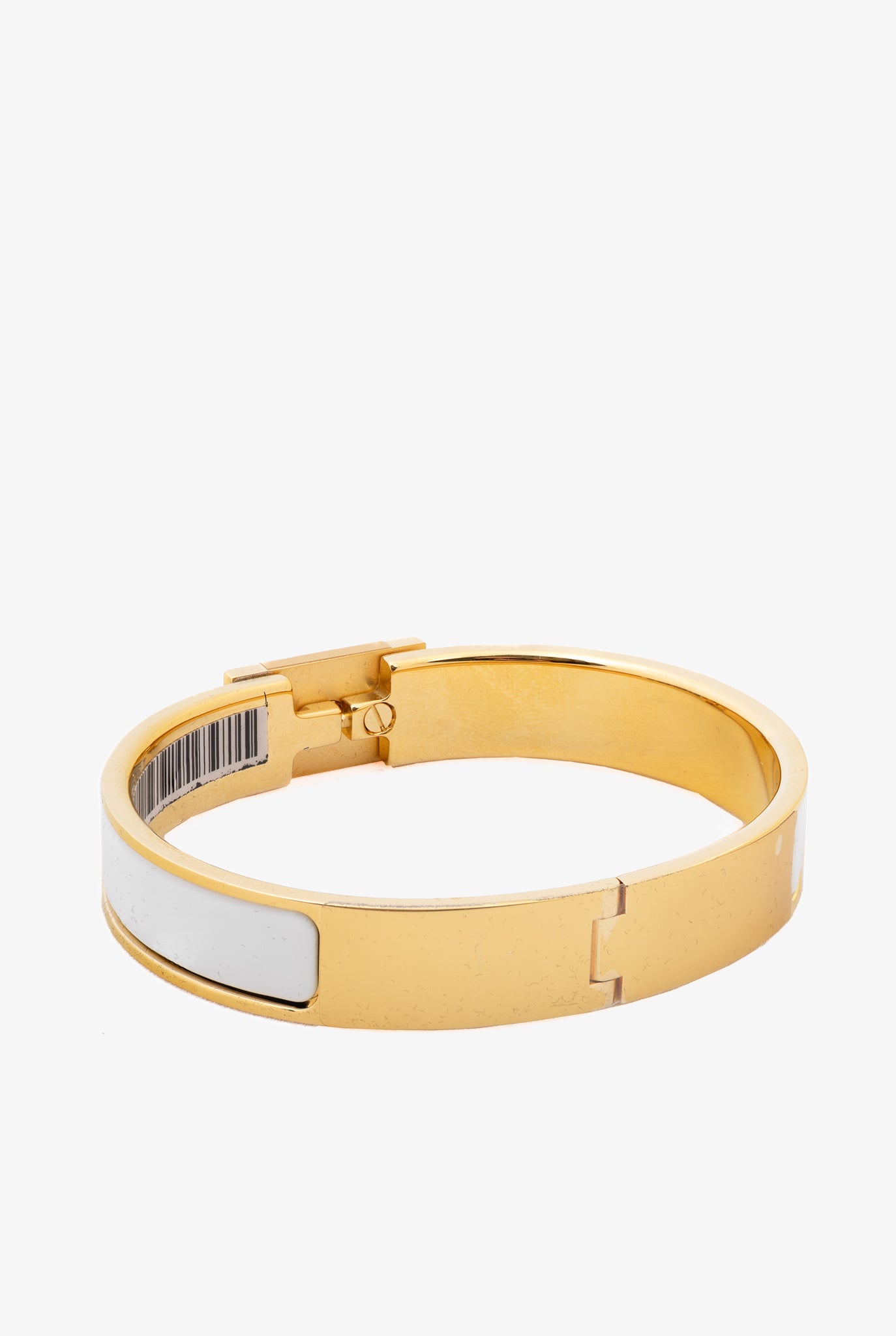 Hermes Clic Anneau Blanc Yellow-Gold-Plated Bracelet