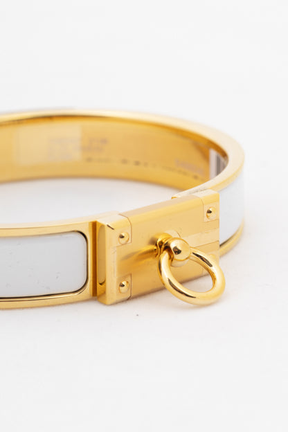 Hermes Clic Anneau Blanc Yellow-Gold-Plated Bracelet