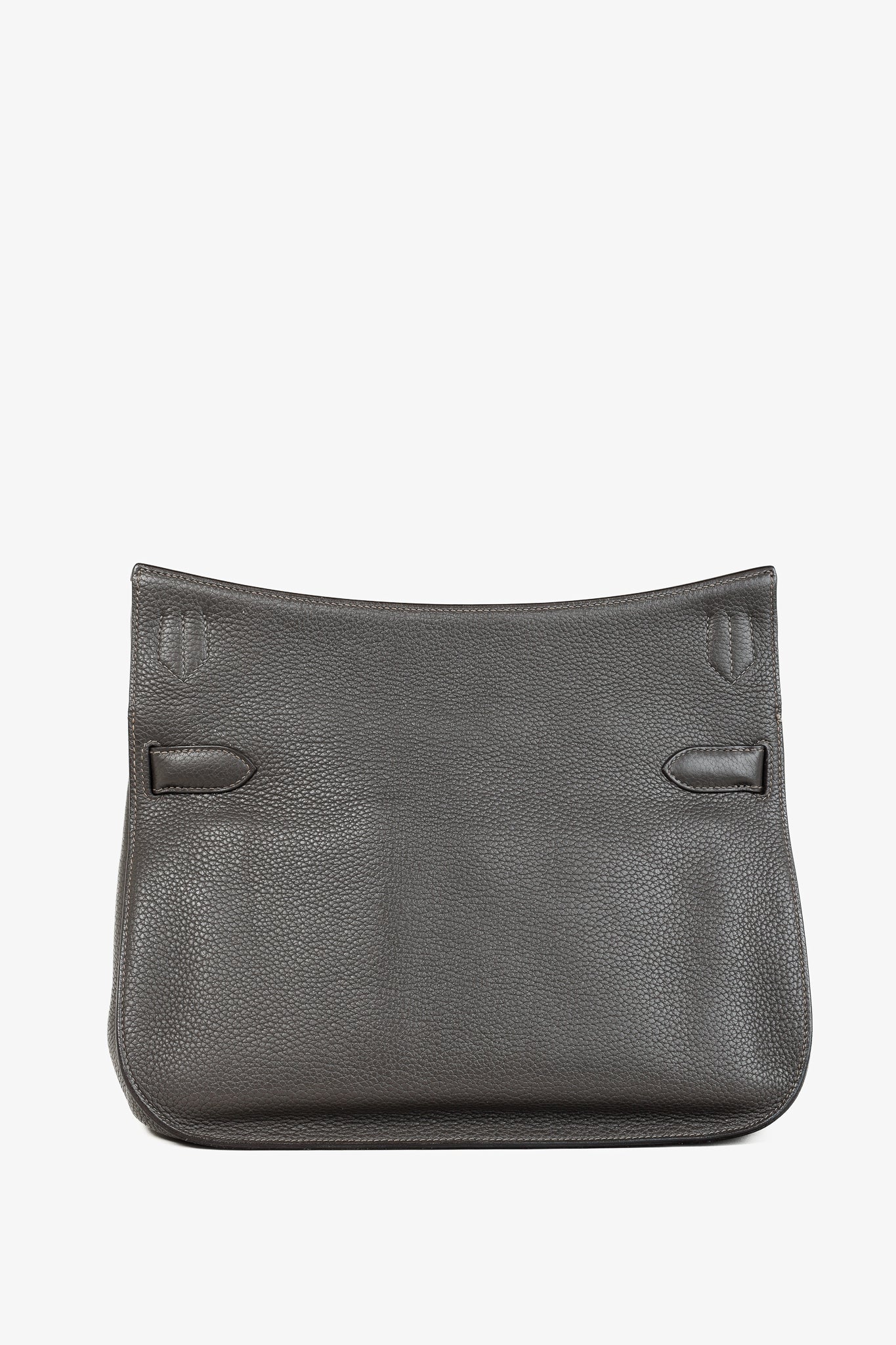 Hermes Jyspiere 34 Taurillon Clemence Graphite & Etoupe Bag