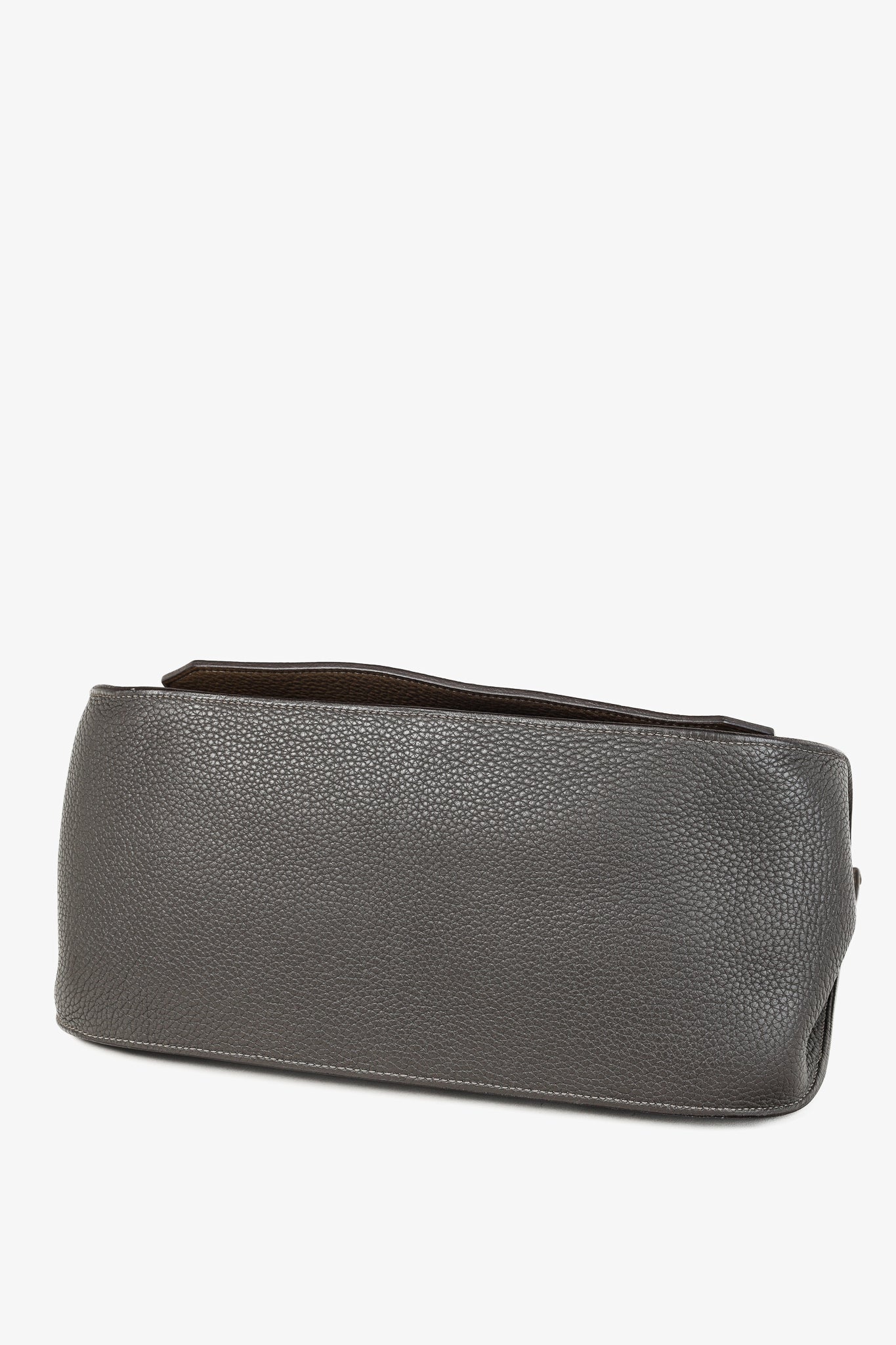 Hermes Jyspiere 34 Taurillon Clemence Graphite & Etoupe Bag