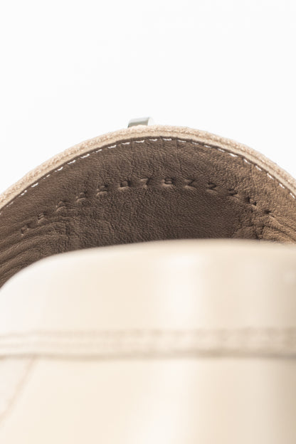 Hermes Destin Blanc Gomme Epsom Calfskin Kelly-Buckle Loafers