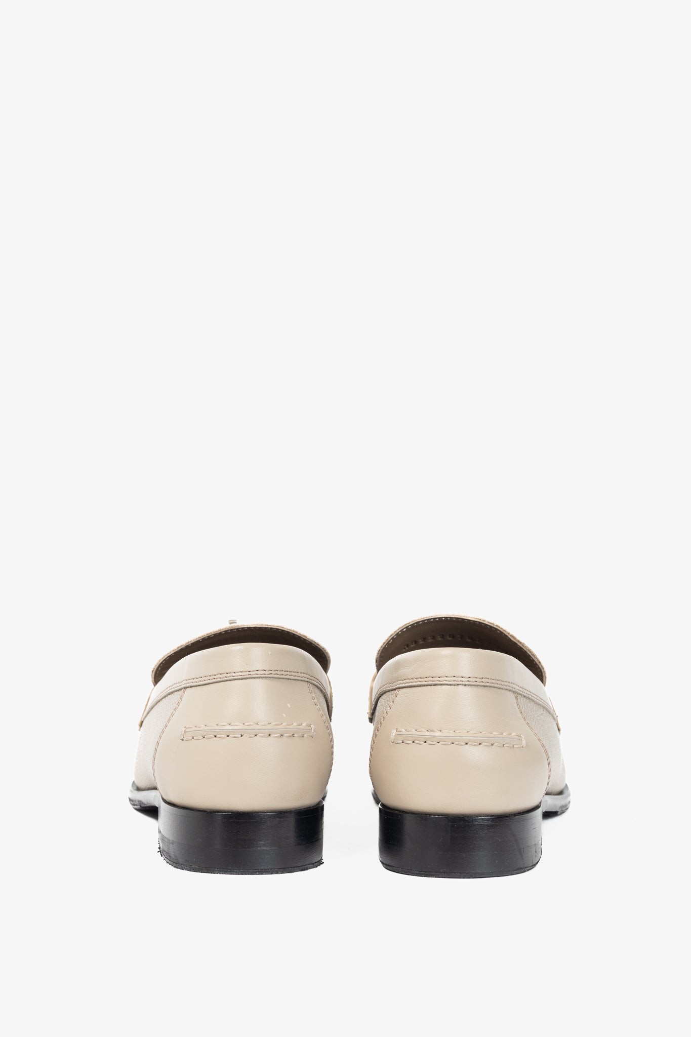 Hermes Destin Blanc Gomme Epsom Calfskin Kelly-Buckle Loafers