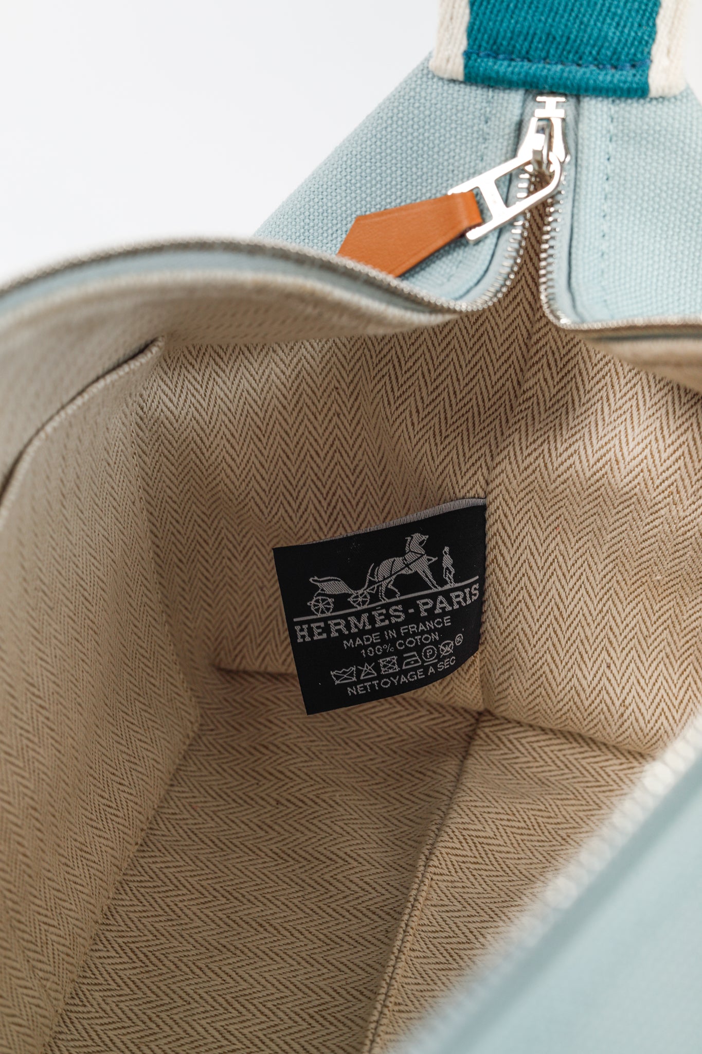 Hermes Bride-a-Brac Small Model Eucalyptus Canvas Case