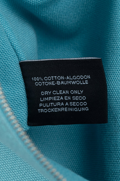 Hermes Flat Yachting GM Blue Logo Toile Pouch