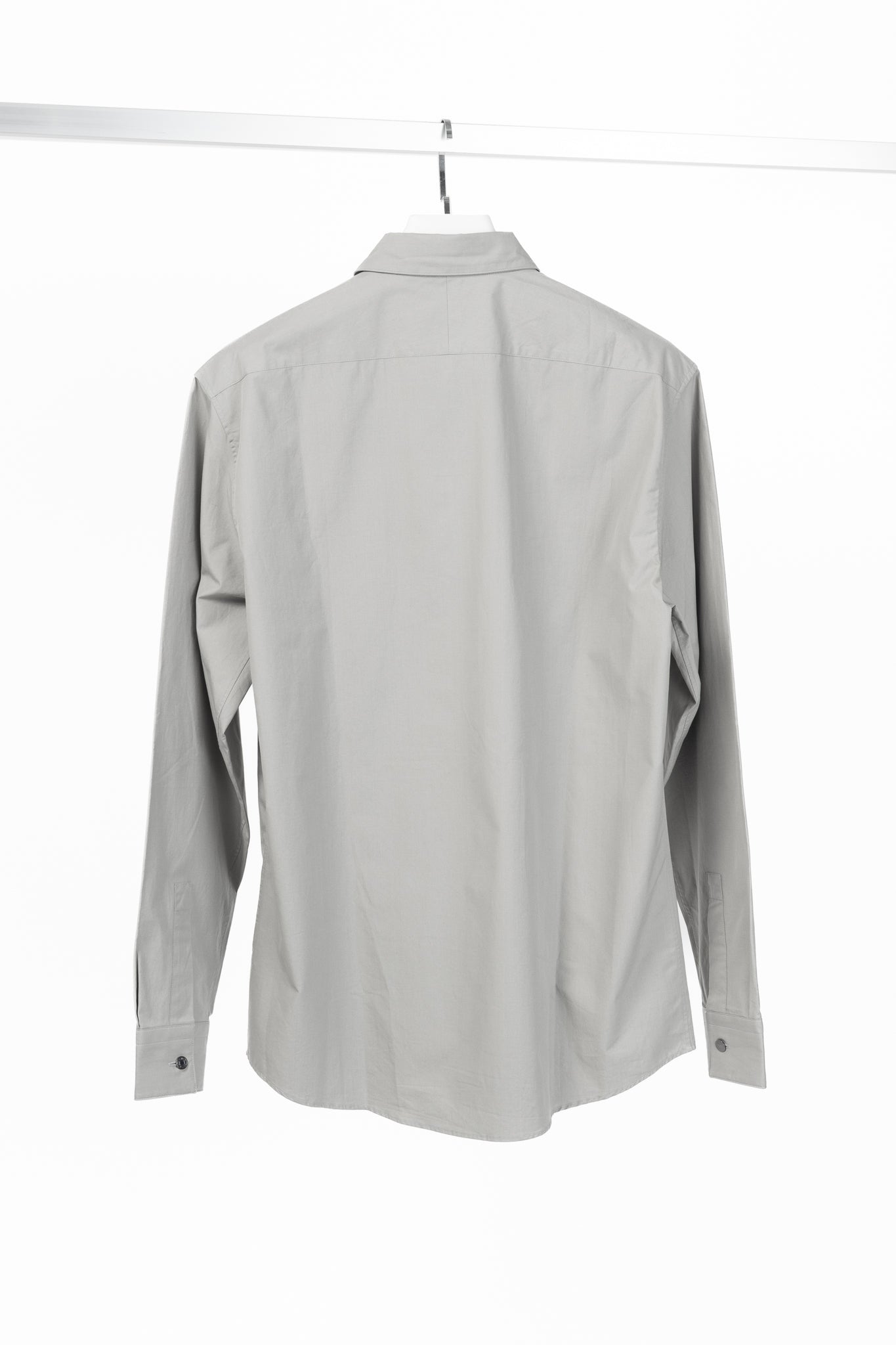 Hermes Light-Grey Cotton-Poplin Vertical-Pocket Shirt