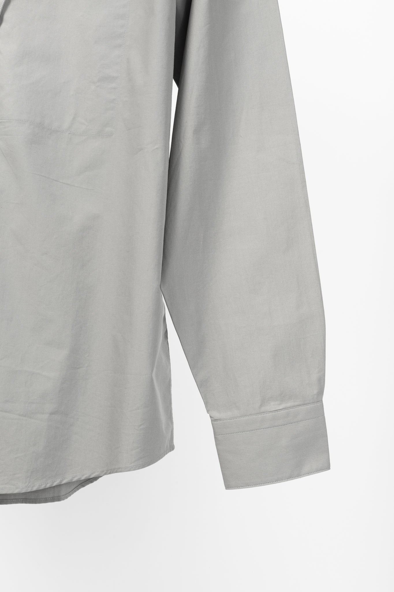 Hermes Light-Grey Cotton-Poplin Vertical-Pocket Shirt