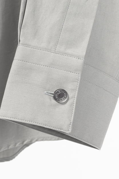 Hermes Light-Grey Cotton-Poplin Vertical-Pocket Shirt