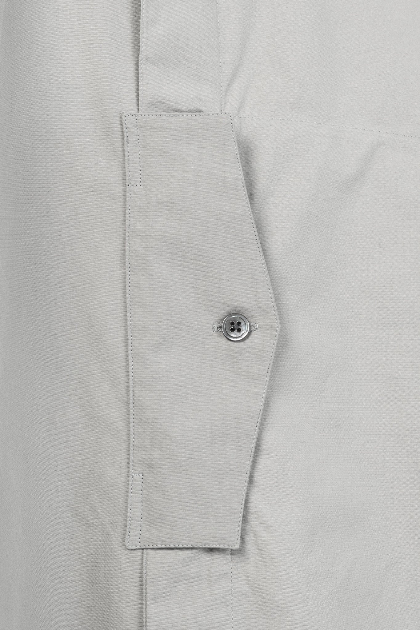 Hermes Light-Grey Cotton-Poplin Vertical-Pocket Shirt