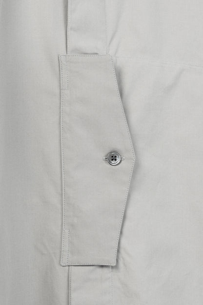Hermes Light-Grey Cotton-Poplin Vertical-Pocket Shirt