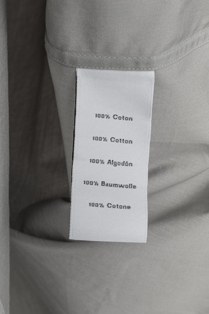 Hermes Light-Grey Cotton-Poplin Vertical-Pocket Shirt