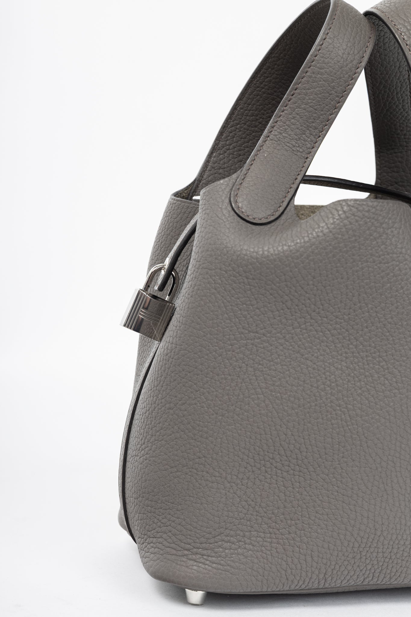 Hermes Picotin Lock 18 Gris Meyer Taurillon Clemence Leather Tote