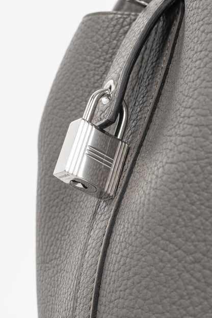 Hermes Picotin Lock 18 Gris Meyer Taurillon Clemence Leather Tote