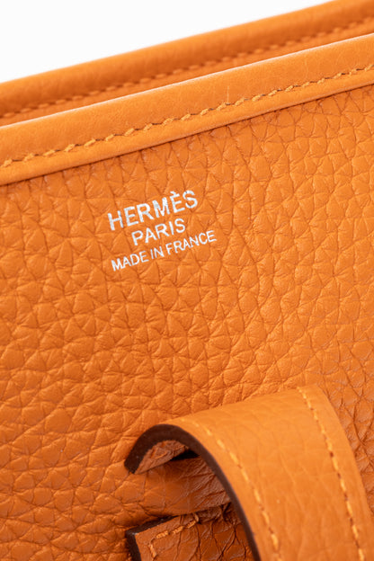 Hermes Evelyne III 29 Orange Taurillon Clemence Leather Shoulder Bag