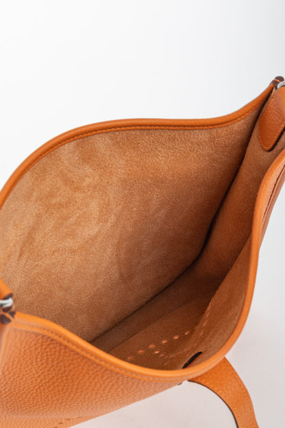 Hermes Evelyne III 29 Orange Taurillon Clemence Leather Shoulder Bag