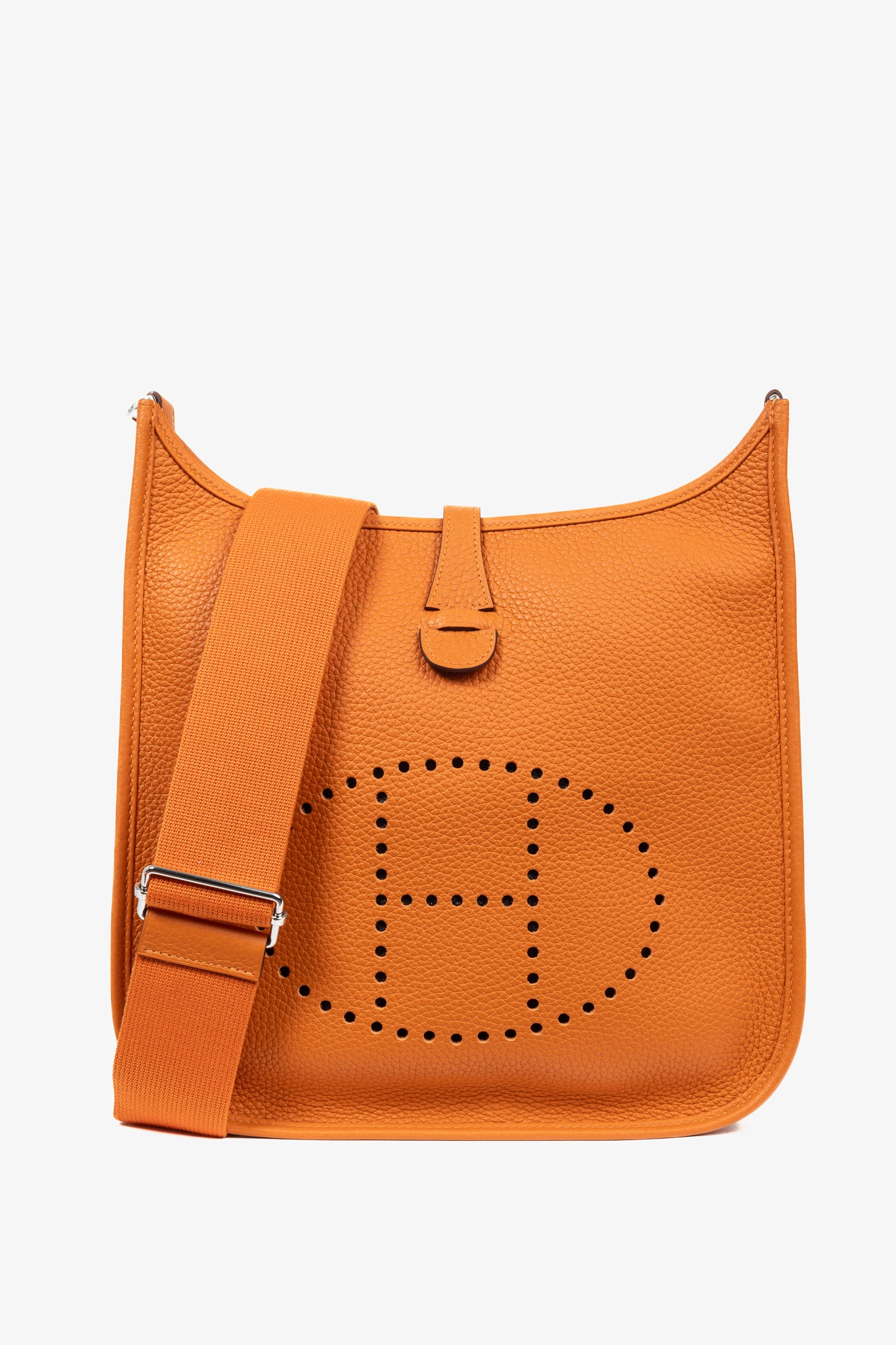 Hermes Evelyne III 29 Orange Taurillon Clemence Leather Shoulder Bag