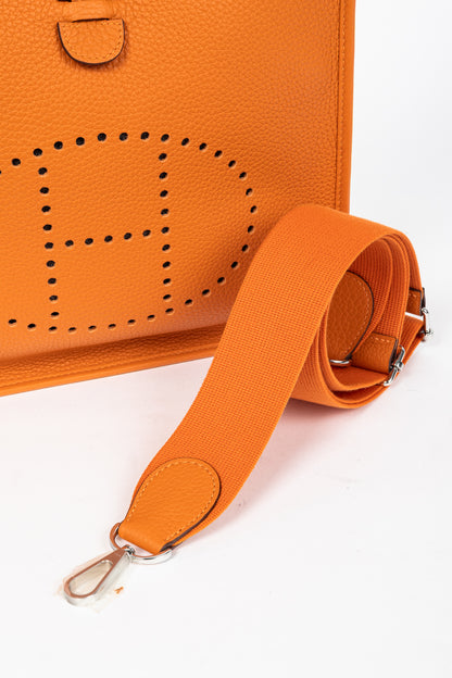 Hermes Evelyne III 29 Orange Taurillon Clemence Leather Shoulder Bag