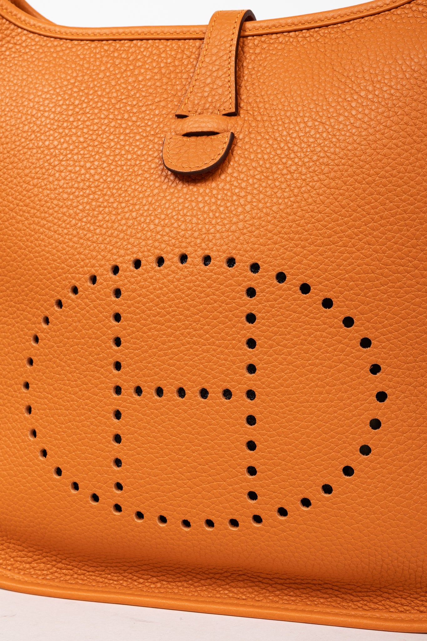 Hermes Evelyne III 29 Orange Taurillon Clemence Leather Shoulder Bag