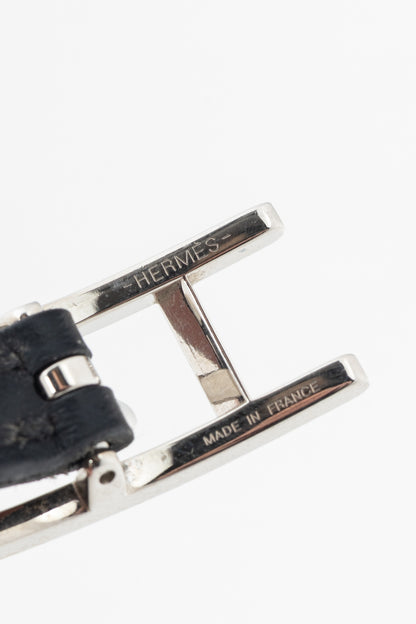 Hermes Behapi Double Tour Noir & Fauve Chamonix & Tadelakt Bracelet