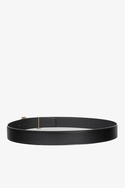 Hermes Noir/Noir Reversible Odyssee & Epsom Leather Belt w/ Gold-Plated Brass H Buckle
