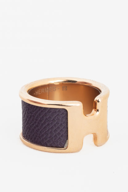 Hermes Olympe Large Model Cassis Madame Calfskin GHW Ring