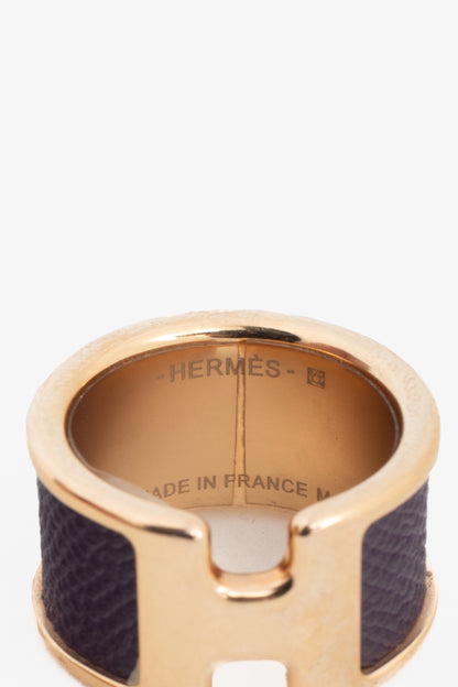 Hermes Olympe Large Model Cassis Madame Calfskin GHW Ring