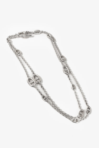 Hermes Farandole 120 Sterling Silver Chain d'Ancre Necklace