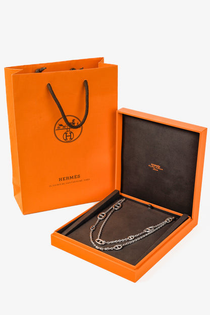 Hermes Farandole 120 Sterling Silver Chain d'Ancre Necklace