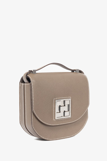 Hermes Mosaique Au 24-17 Etoupe Epsom Leather Crossbody