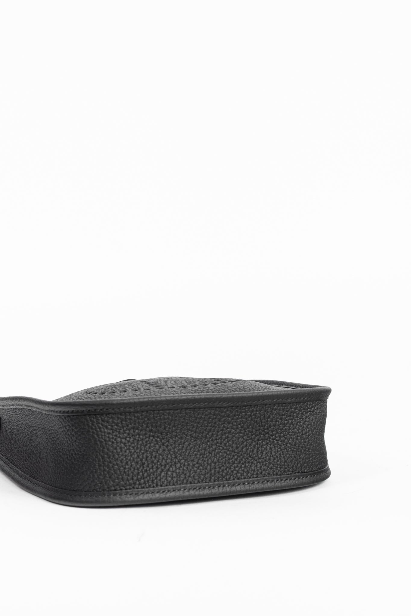 Hermes Evelyne TPM Noir Taurillon Clemence Leather Shoulder Bag