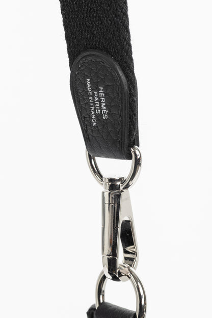 Hermes Evelyne TPM Noir Taurillon Clemence Leather Shoulder Bag