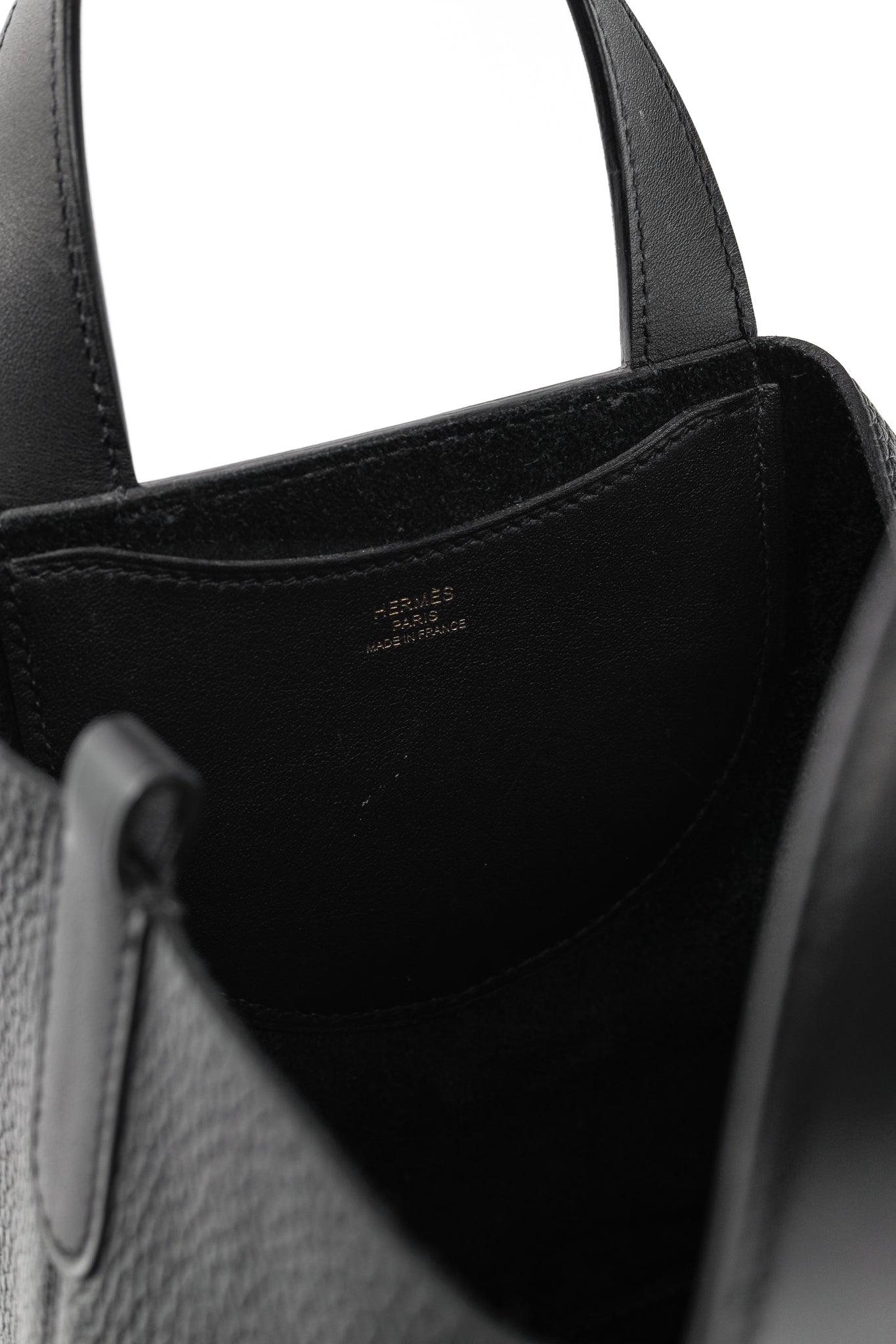 Hermes In-the-Loop 18 Noir Taurillon Clemence & Swift Calfskin Tote