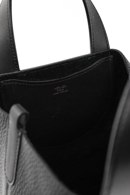 Hermes In-the-Loop 18 Noir Taurillon Clemence & Swift Calfskin Tote
