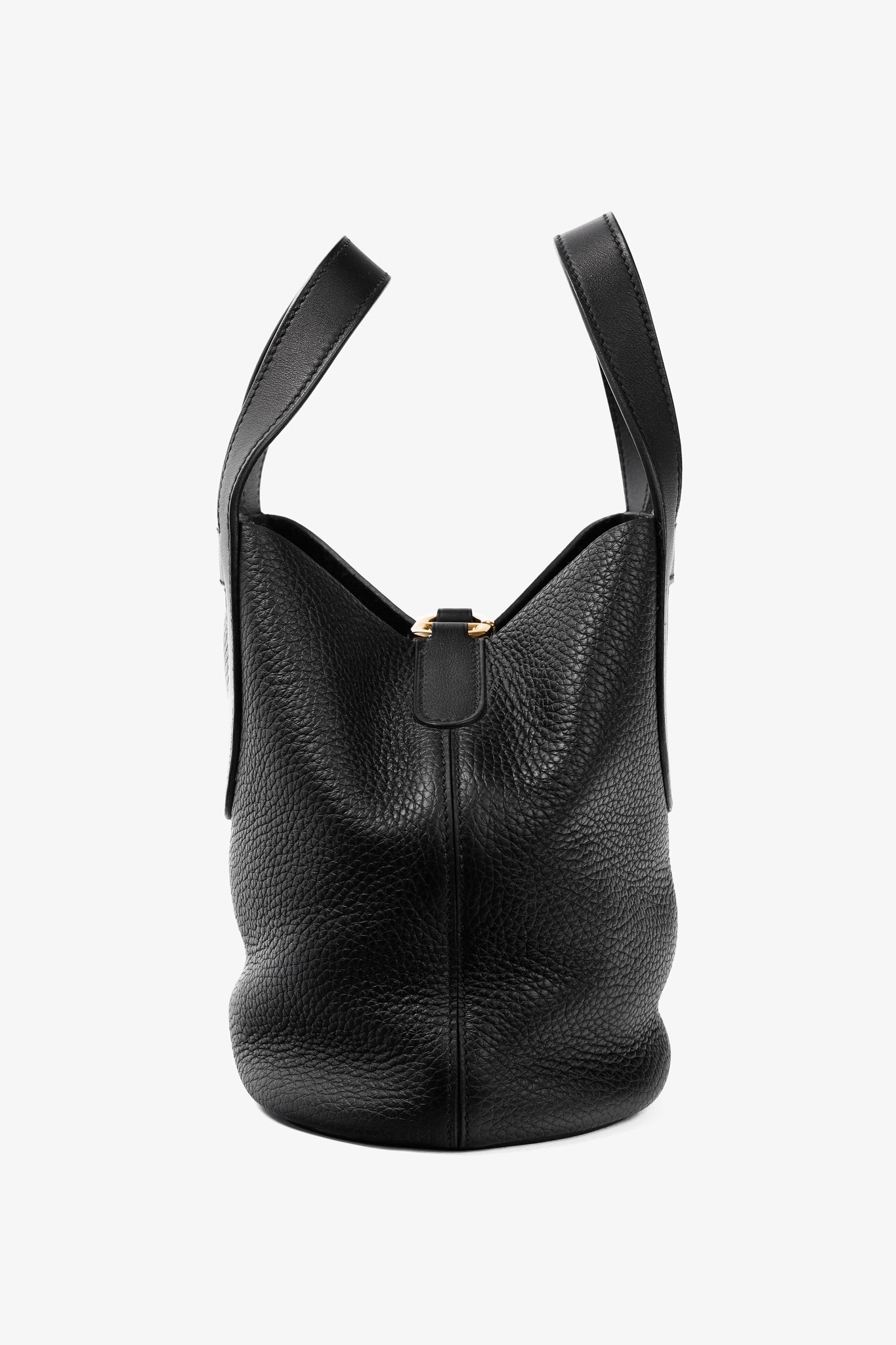 Hermes In-the-Loop 18 Noir Taurillon Clemence & Swift Calfskin Tote