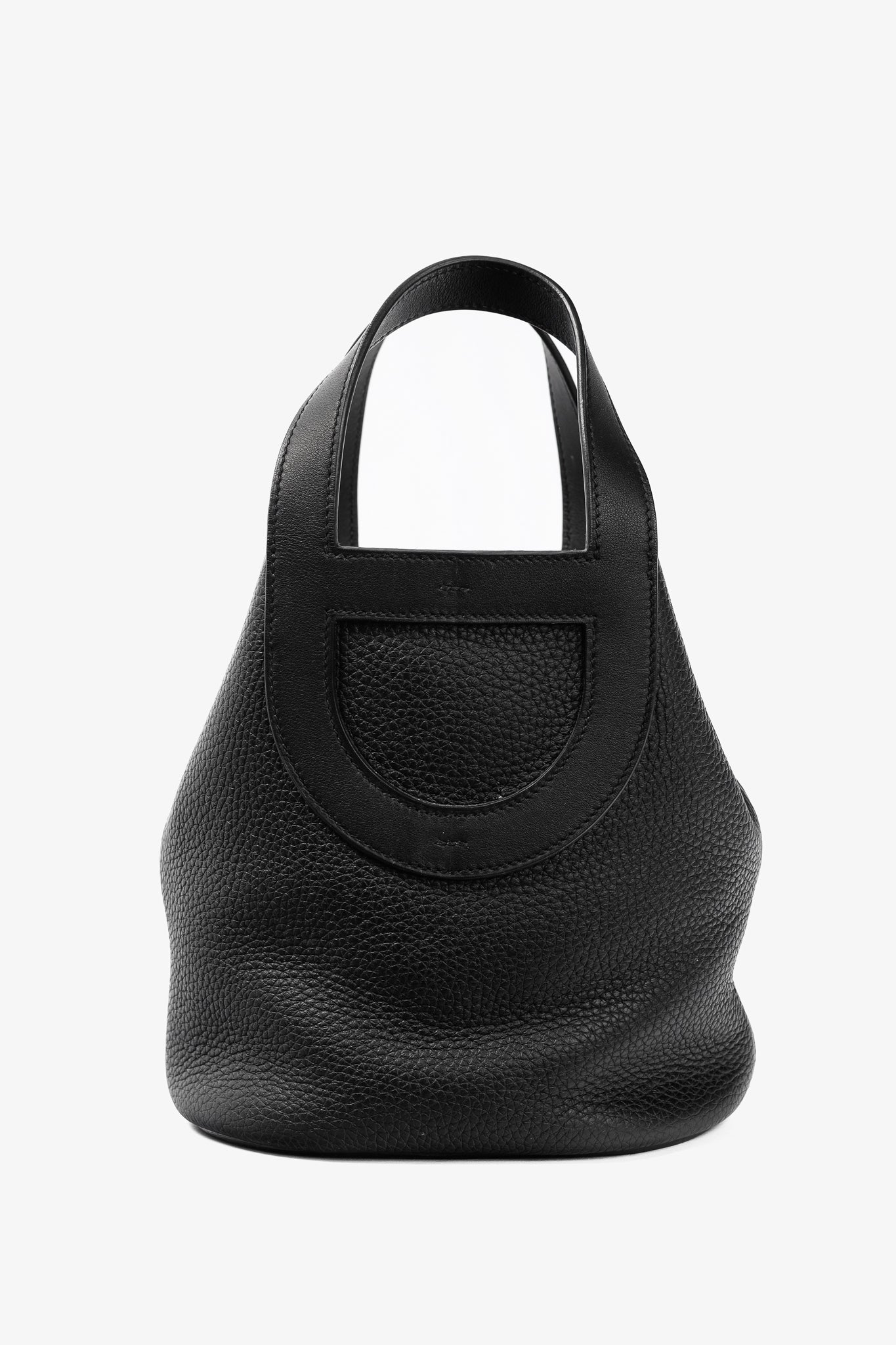 Hermes In-the-Loop 18 Noir Taurillon Clemence & Swift Calfskin Tote