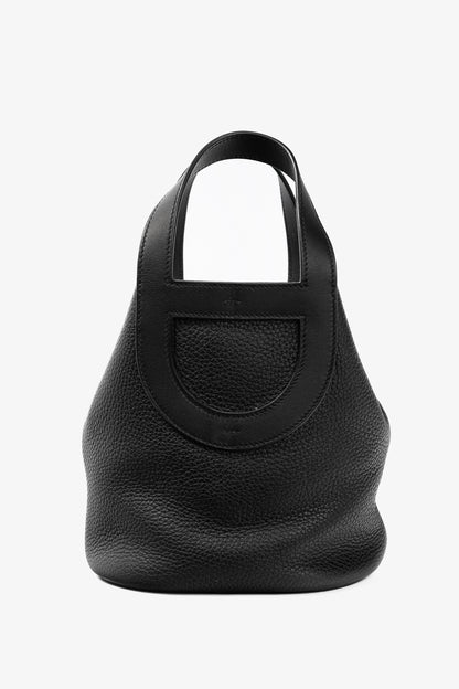 Hermes In-the-Loop 18 Noir Taurillon Clemence & Swift Calfskin Tote