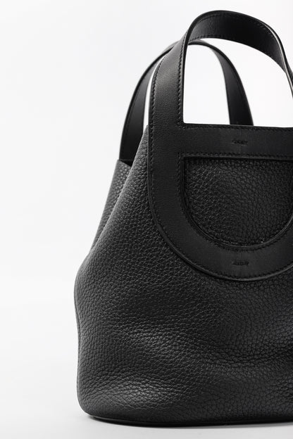 Hermes In-the-Loop 18 Noir Taurillon Clemence & Swift Calfskin Tote