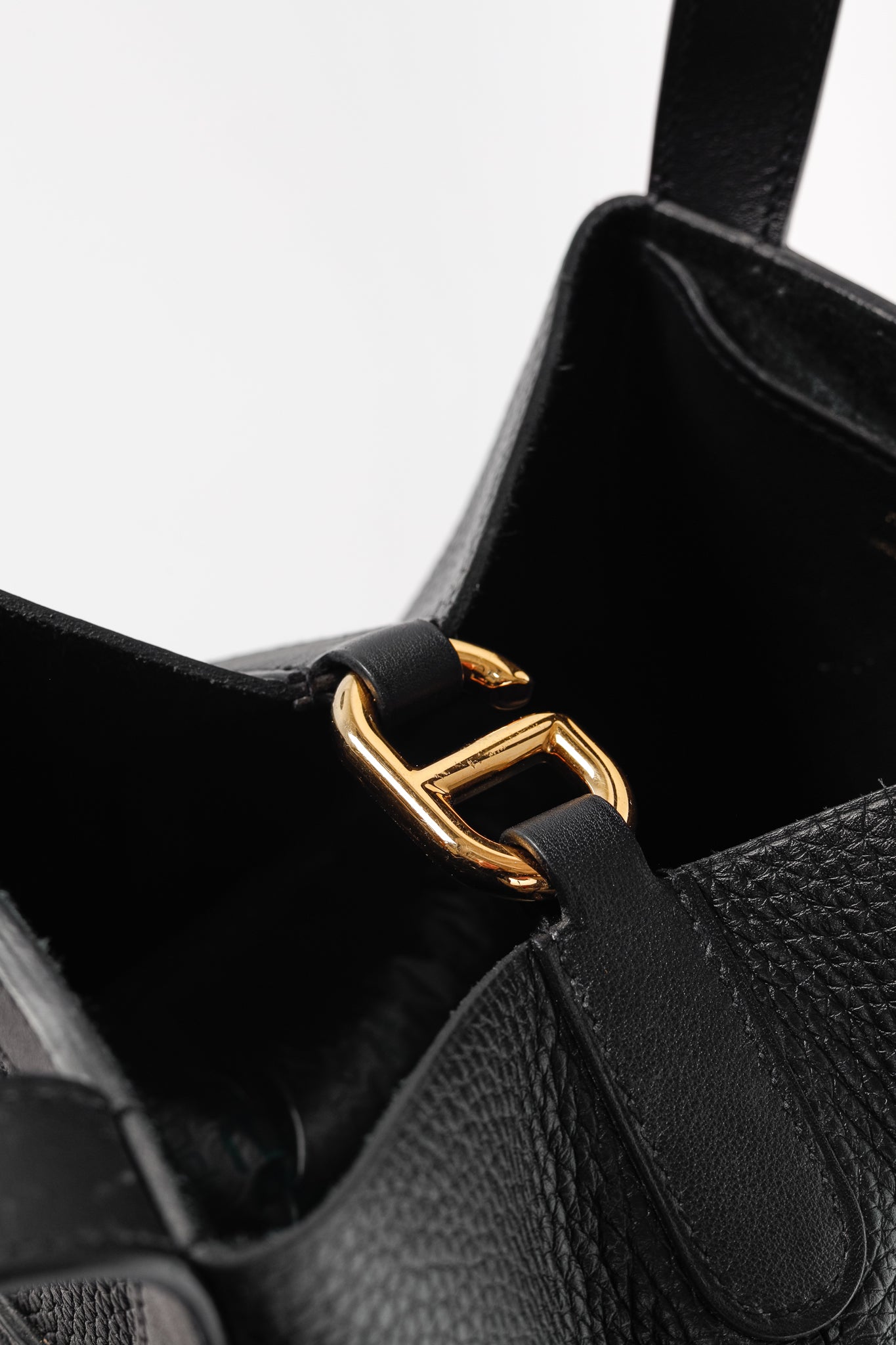 Hermes In-the-Loop 18 Noir Taurillon Clemence & Swift Calfskin Tote