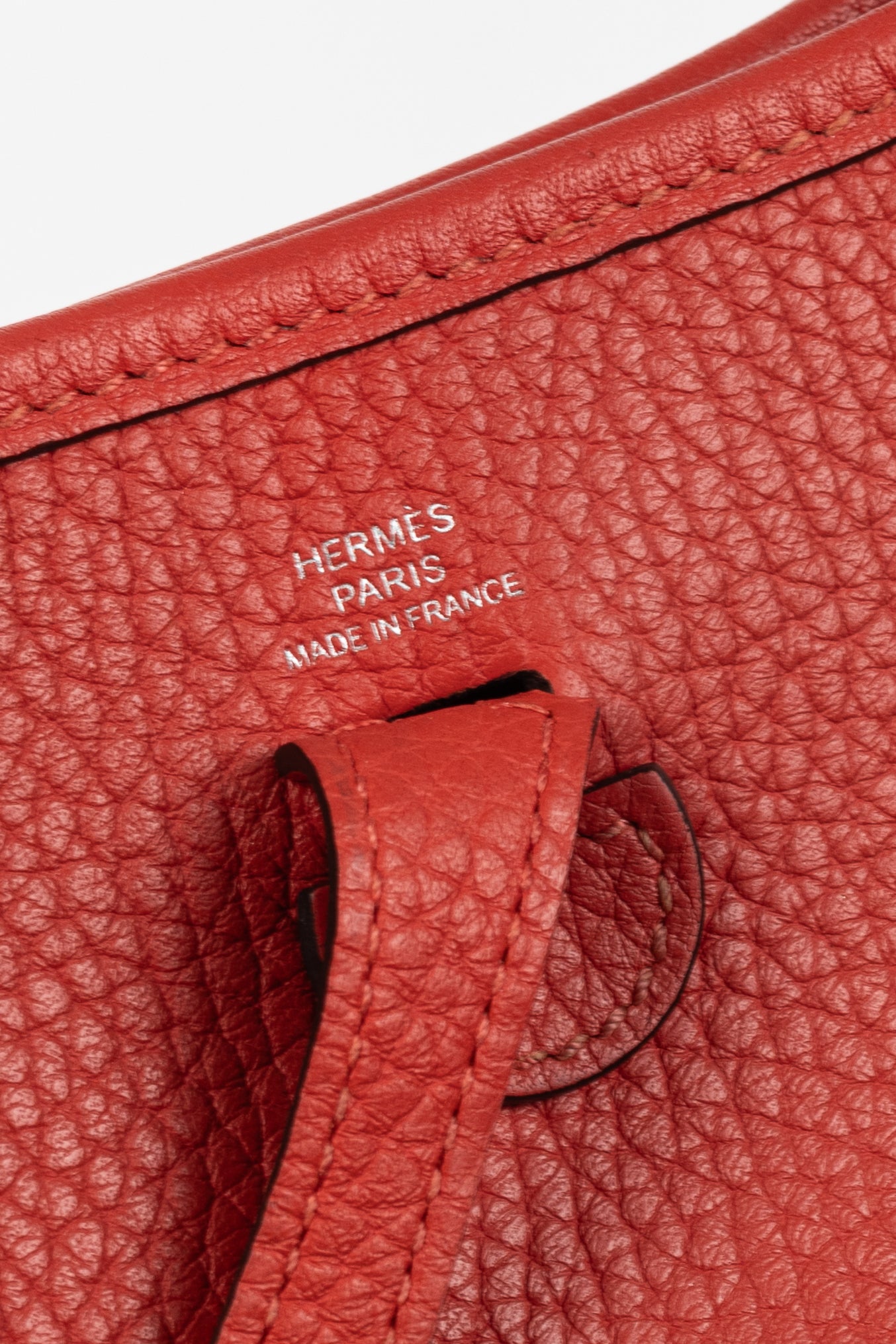 Hermes Evelyne TPM Rouge Pavoine Taurillon Clemence Leather Shoulder Bag