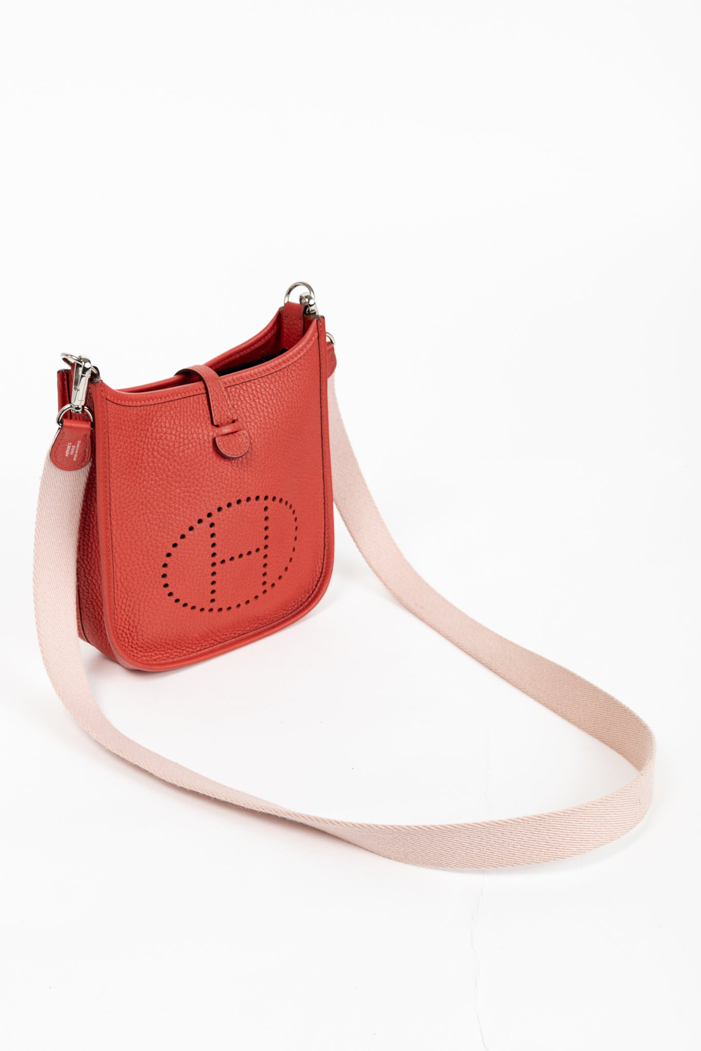 Hermes Evelyne TPM Rouge Pavoine Taurillon Clemence Leather Shoulder Bag