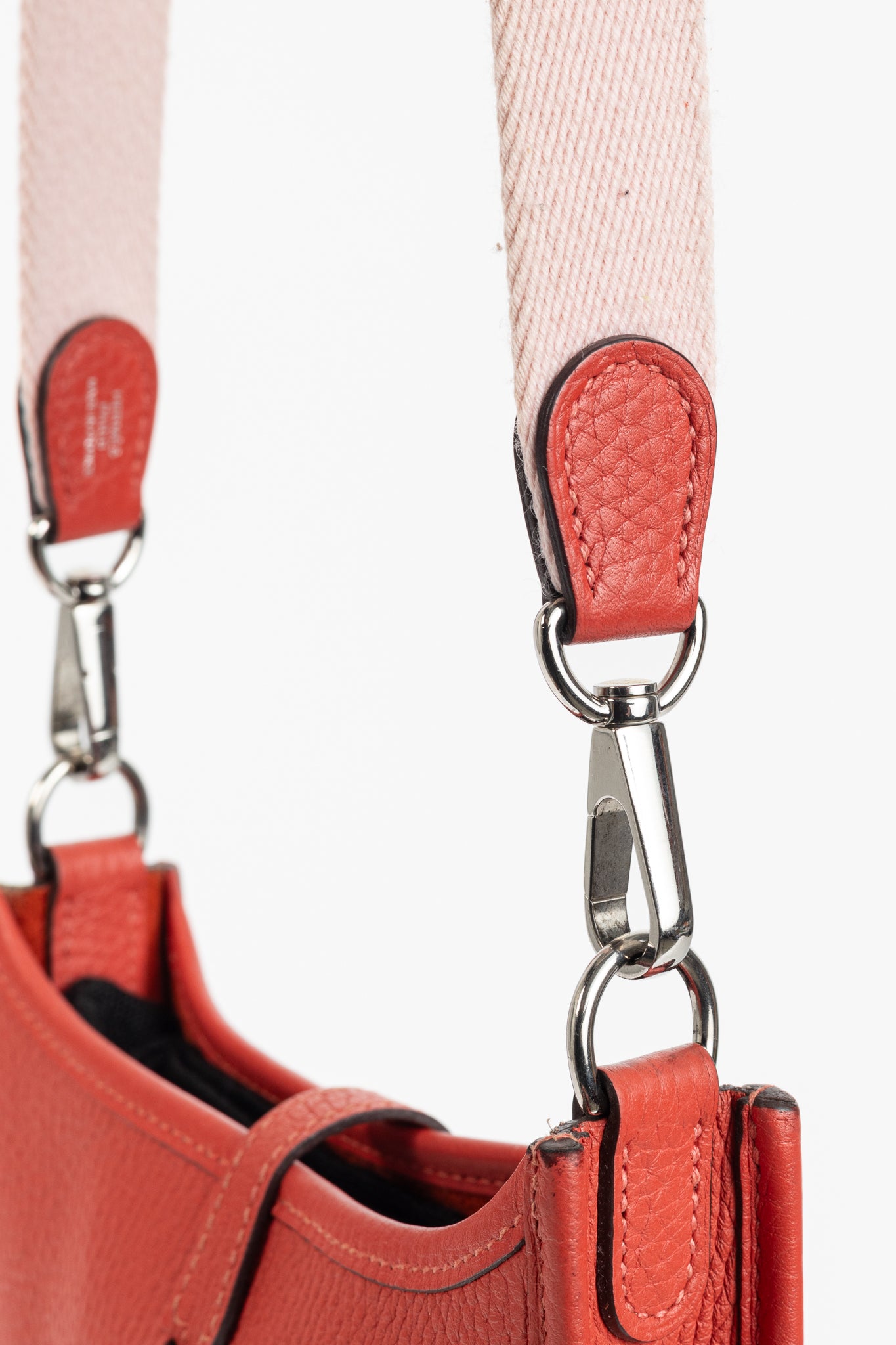 Hermes Evelyne TPM Rouge Pavoine Taurillon Clemence Leather Shoulder Bag