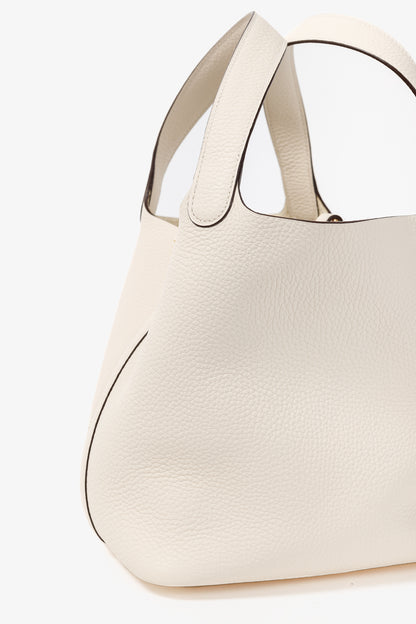 Hermes Picotin Lock 22 Nata Taurillon Clemence Leather Tote