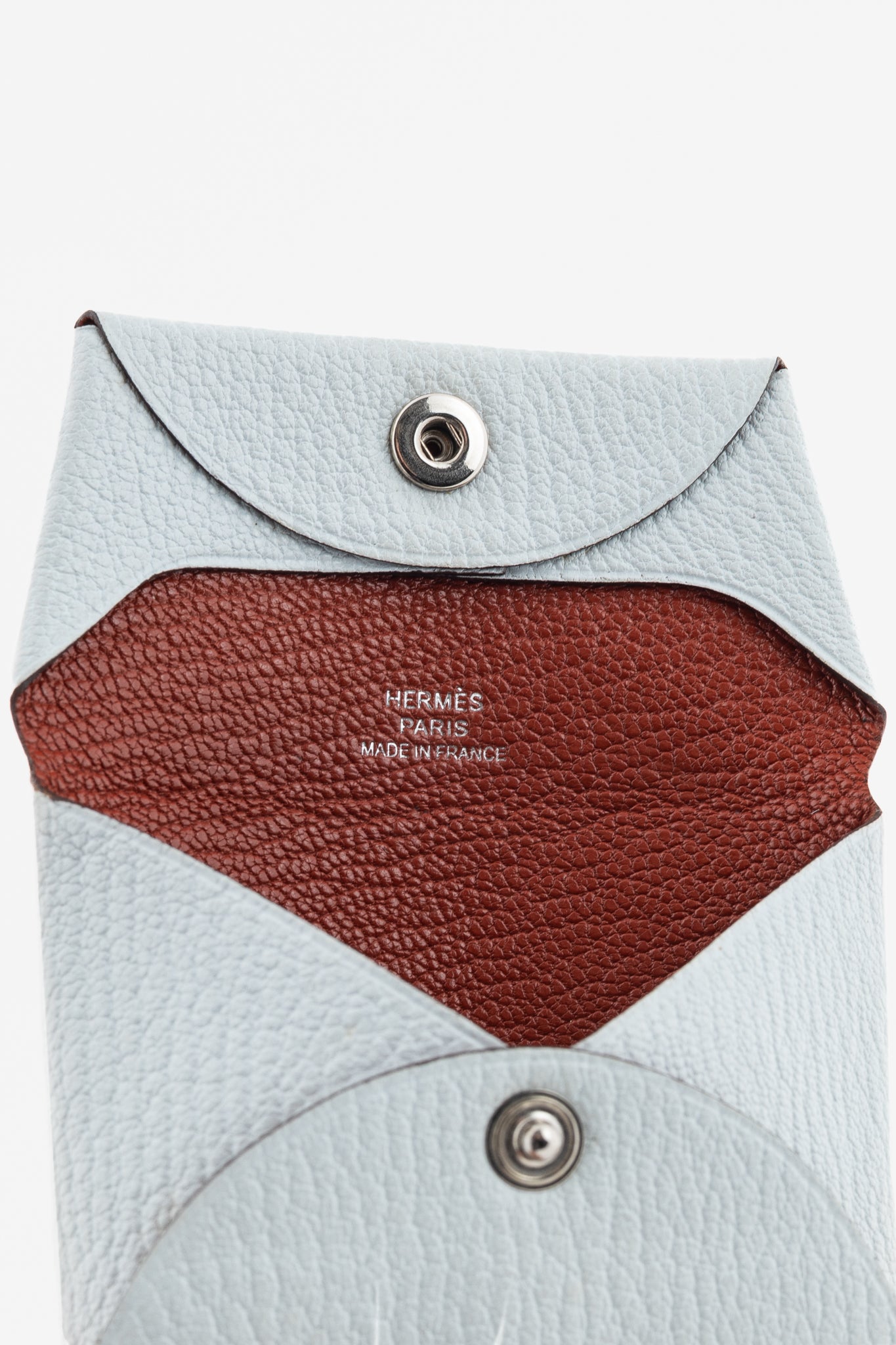Hermes Bastia Bleu Brume & Brique Chevre Mysore Change Purse