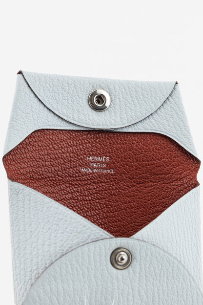 Hermes Bastia Bleu Brume & Brique Chevre Mysore Change Purse