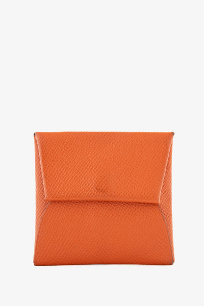 Hermes Bastia Orange Epsom Calfskin Change Purse