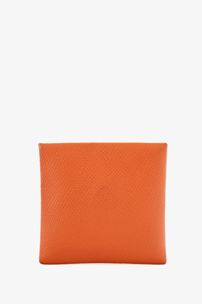 Hermes Bastia Orange Epsom Calfskin Change Purse