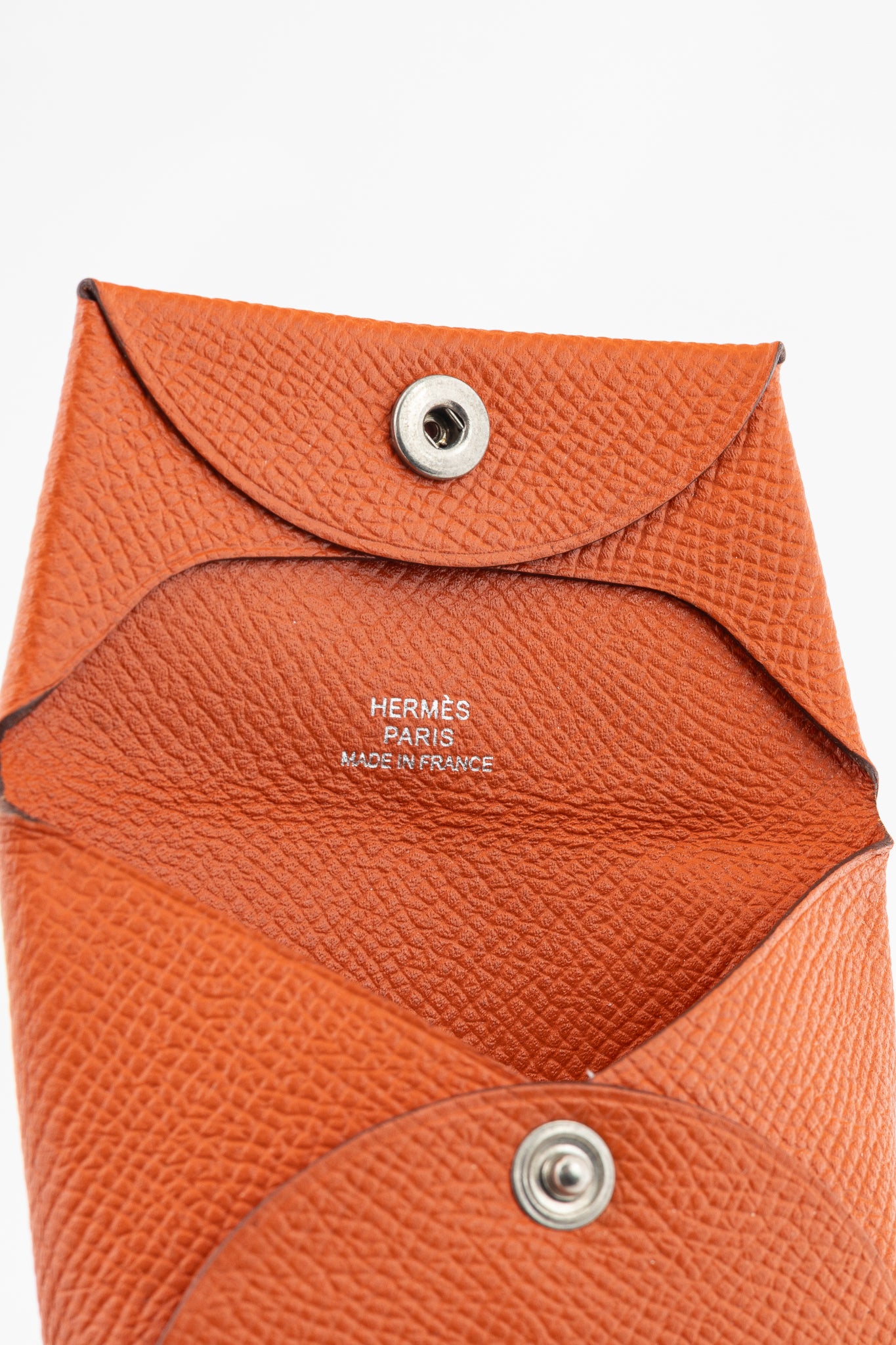 Hermes Bastia Orange Epsom Calfskin Change Purse