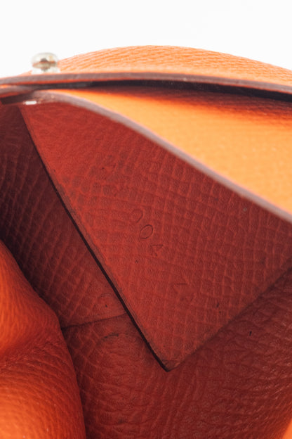 Hermes Bastia Orange Epsom Calfskin Change Purse