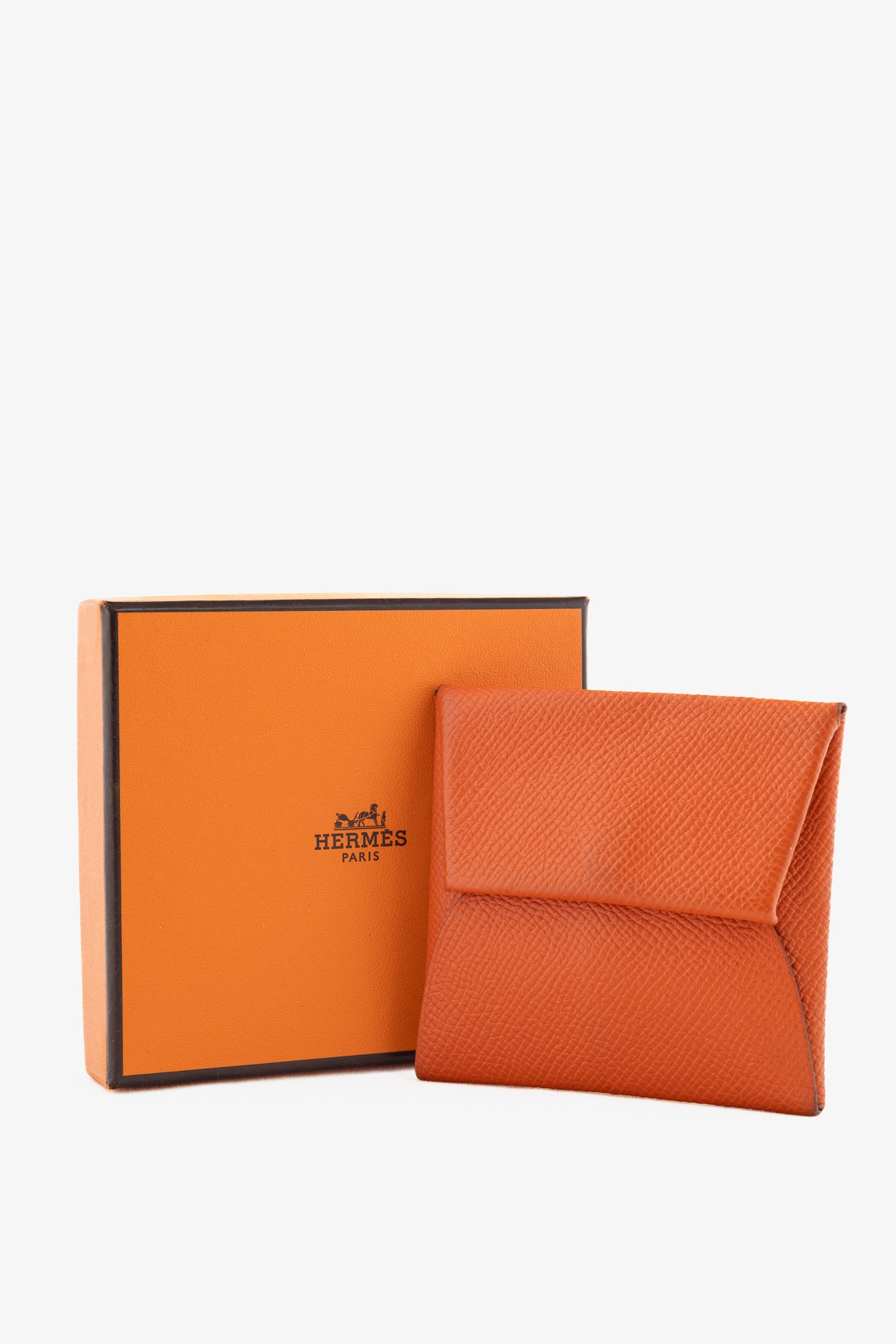 Hermes Bastia Orange Epsom Calfskin Change Purse