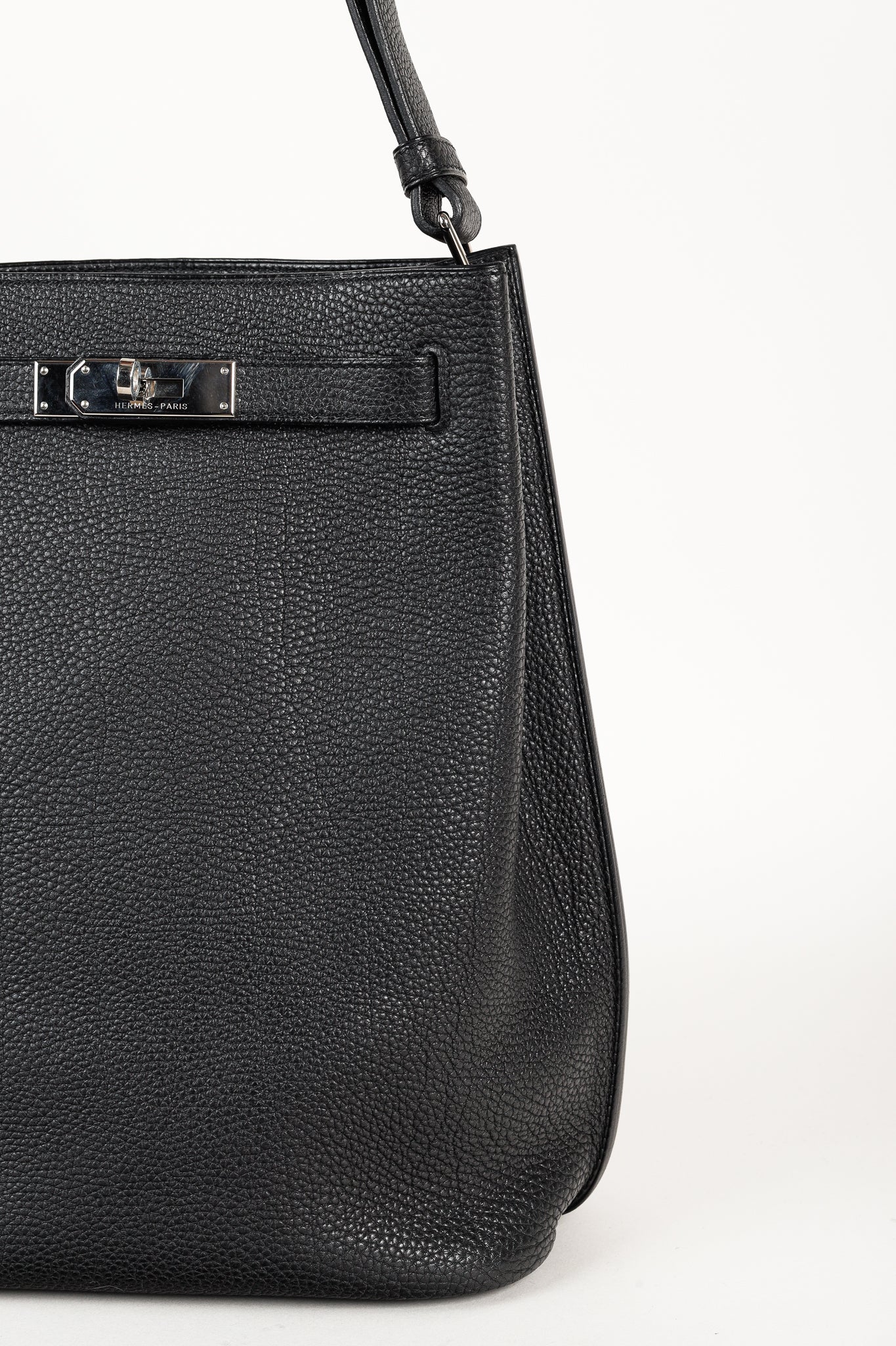 Hermes So Kelly 22 Black Togo Leather Shoulder Bag