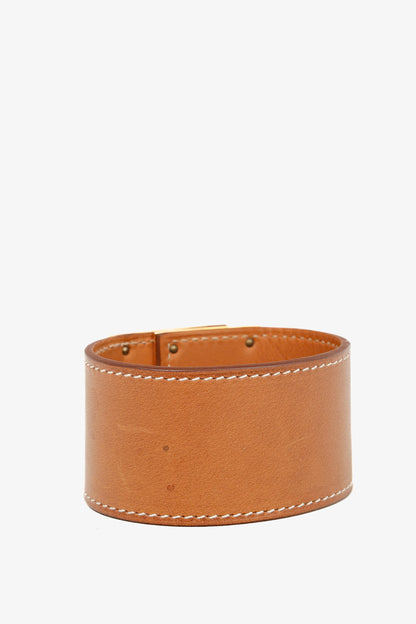 Hermes Kelly Dog Fauve Barenia Leather Bracelet